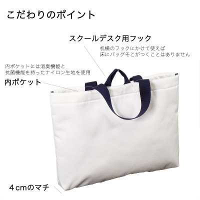 レッスンバッグ ダイナソー ネイビー 1個