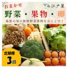 【毎月定期便】旬の野菜・フルーツ・卵(6個) おまかせセット全3回