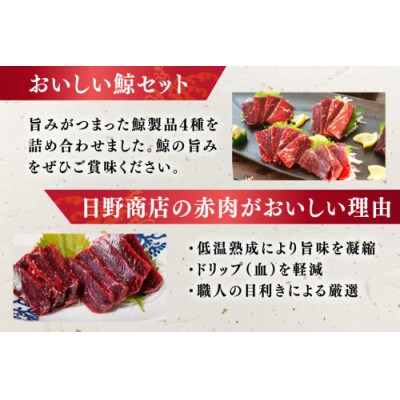 くじら赤肉4種詰め合わせ(小切れ・胸肉・背肉・特選)(島原市)