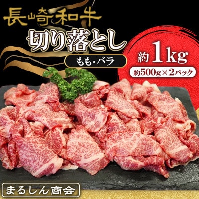 長崎和牛 切り落とし(もも・バラ) 約1kg(約500g×2P)(島原市) AJ510