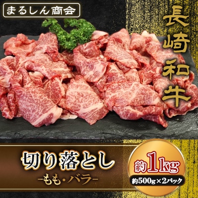 長崎和牛 切り落とし(もも・バラ) 約1kg(約500g×2P)(島原市) AJ510