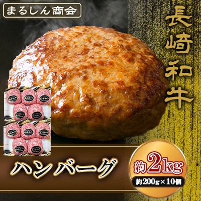 長崎和牛 ハンバーグ 約2kg(約200g×10個)(島原市) AJ514