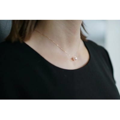 アコヤ真珠 1粒パールチェーンネックレス(9.0mm)BF190