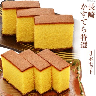 長崎かすてら 特選3本セット【かすてら窯元　文旦堂】