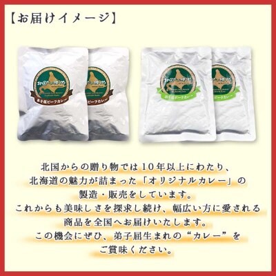 【北海道】北国の弟子屈ビーフカレー&弟子屈ポークカレー 各2個 食べ比べセット(中辛) 773