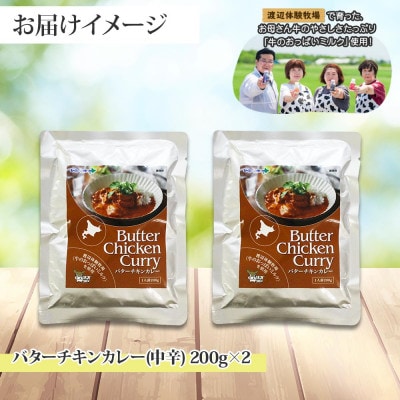 北国の弟子屈バターチキンカレー(中辛) 200g×2個 1439