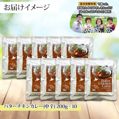 北国の弟子屈バターチキンカレー(中辛) 200g×10個 1441