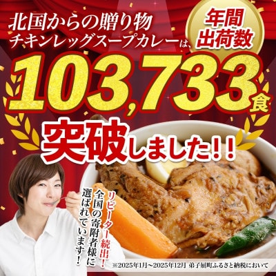 北海道 弟子屈 チキンレッグ スープカレー お試し 300g×1個 お手軽レトルトカレー 3443