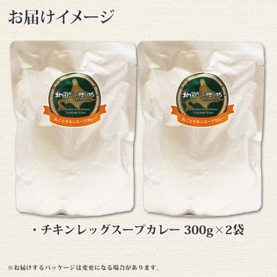 【毎月定期便】北国のまるごとチキンレッグスープカレー 300g×2個 全12回
