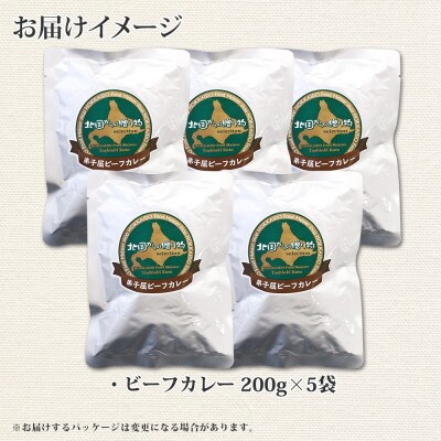 【毎月定期便】北国の弟子屈ビーフカレー(中辛) 200g×5個 全6回