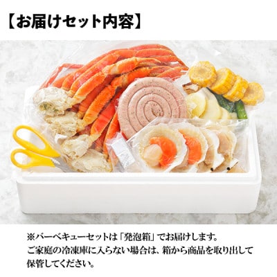 厳選 海鮮バーベキューセット 蟹 帆立 野菜 約4人前 北海道 弟子屈町 1204