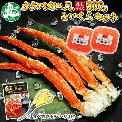 タラバガニ足 800g前後 いくら80g 2個 蟹ハサミ ガイド付 北海道 弟子屈町 1212 お礼品詳細 ふるさと納税なら さとふる