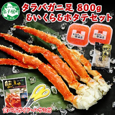 【2023年9月上旬発送】タラバガニ足800g いくら80g×2 帆立300g 北海道 1648