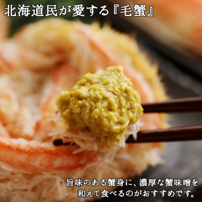 毛蟹 姿 2尾 計1kg前後 ボイル 食べ方ガイド・専用ハサミ付 北海道 弟子屈町 1211
