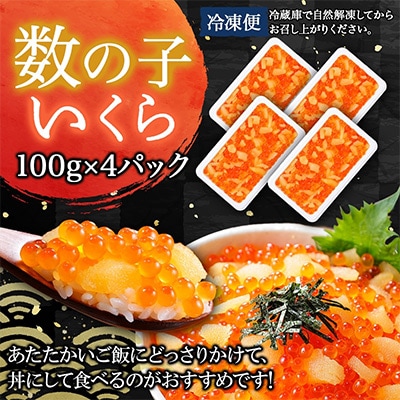 数の子・いくら醤油漬け 計400g 魚卵づくし おかず 北海道 弟子屈町 2530