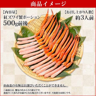 【2024年2月上旬発送】【のし付】紅ズワイガニ 500g 生食可 北海道 弟子屈町 2409