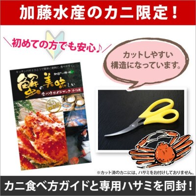 ズワイガニ足 2kg 箱入 4-6人前 蟹ハサミ・ガイド付 ボイル済 北海道 弟子屈町 2065
