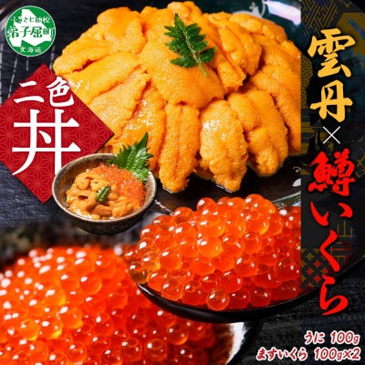 【のし付】雲丹 100g 鱒いくら 100g×2個  うに チリ産 北海道 弟子屈町 3405