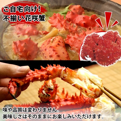 訳あり 花咲蟹 姿 約1kg 初めてでも安心 専用ハサミ・ガイド付き 北海道 弟子屈町 1780