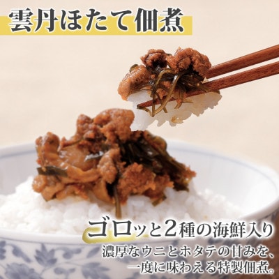 ゴロっと海鮮入り 雲丹と帆立佃煮 100g ホタテ 500g 瓶詰 北海道 弟子屈町 3439