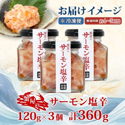 【無地熨斗】サーモン塩辛 120g瓶×3個 ご飯のおとも 海鮮 3113