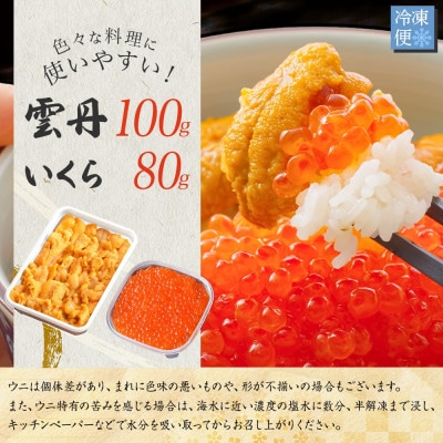 ウニ100g いくら醤油漬け 80g 北海道 弟子屈町 3491