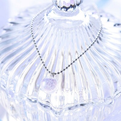 【北海道】ガラス細工 ネックレス 「水鏡」 MIZUKAGAMI ハンドメイド 2464