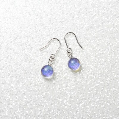 【北海道】ガラス細工 ピアス 「水鏡」 MIZUKAGAMI ハンドメイド 452