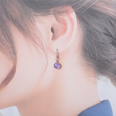 【北海道】ガラス細工 ピアス 「水鏡」 MIZUKAGAMI ハンドメイド 452