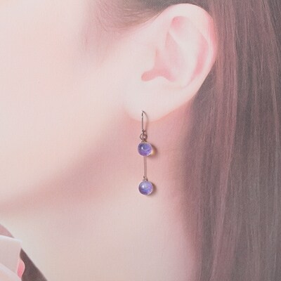 北海道 ガラス細工 ピアス2連 水鏡 Mizukagami ハンドメイド 464 お礼品詳細 ふるさと納税なら さとふる