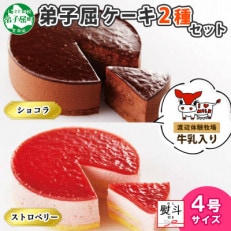 【のし付】弟子屈ケーキ 2種 ショコラ ストロベリー ムース 4号 北海道 弟子屈町 1481