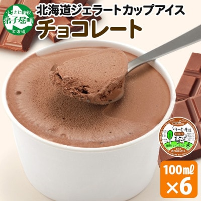 くりーむ童話のカップアイスクリーム チョコレート 100ml×6個 北海道 弟子屈町 2330