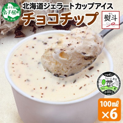 【のし付】 くりーむ童話のカップアイス チョコチップ 100ml×6個 北海道 弟子屈町 2335
