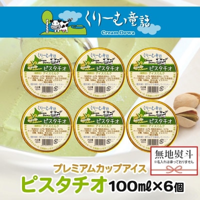 【のし付】 くりーむ童話のカップアイス ピスタチオ 100ml×6個 北海道 弟子屈町 2337