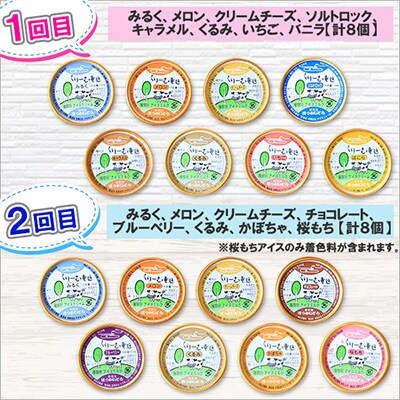 2023年6月発送開始『定期便』【北海道】厳選ジェラートアイスクリーム食べ比べ8個 全2回