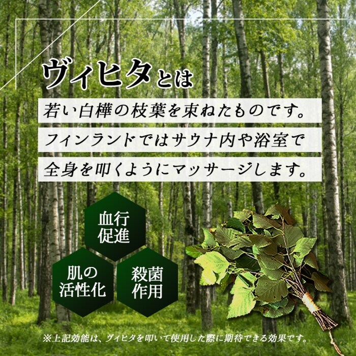 弟子屈産 白樺使用 フレッシュヴィヒタ 3束 サウナ インテリア 北海道 弟子屈町 1511