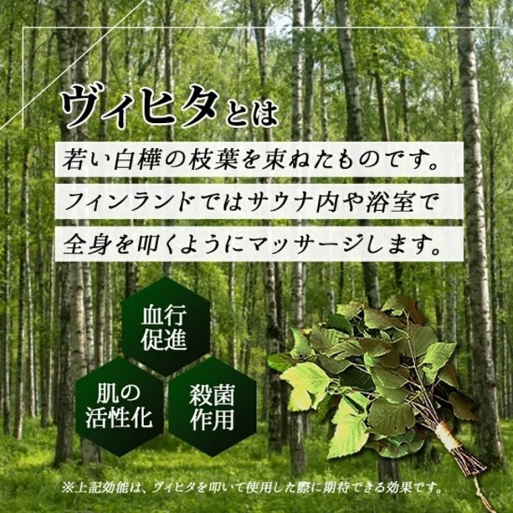 弟子屈産 白樺使用 冷凍 フレッシュ ヴィヒタ 1束 サウナ インテリア 北海道 弟子屈町 2130