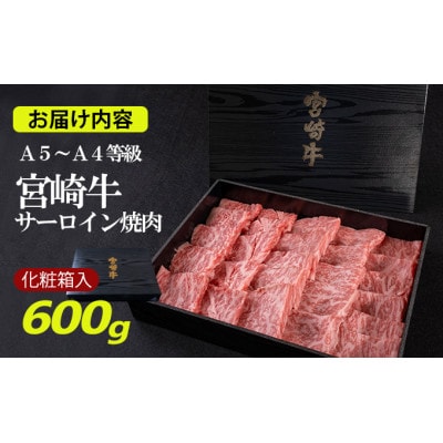 A5～A4等級 宮崎牛 サーロイン 焼肉 600g(諸塚村)