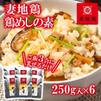 妻地鶏めしの素詰合せ3合分×6個　混ぜご飯30[2797]