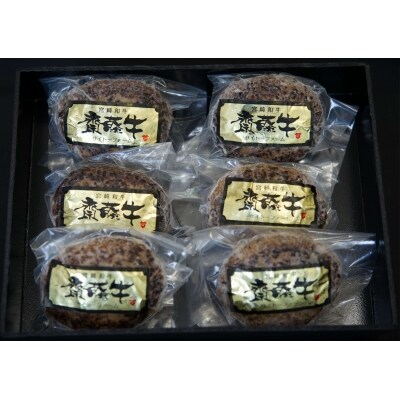 宮崎和牛「齋藤牛」手作りハンバーグセット(120g×6個)[2249]