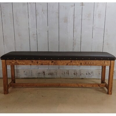 【天然無垢材】レザータイプベンチ Interior G-S-S[2371] 