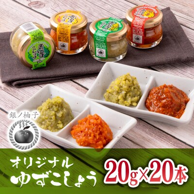 ゆずこしょう20g4種(合計20個)かぐらの里宮崎県西都市産[2739]