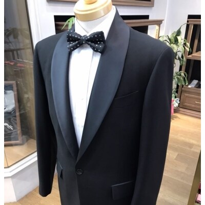 セミハンドメイドオーダー『タキシードスーツ』(メンズ・レディース)イタリア製、国産生地[2578]