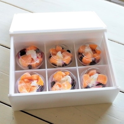 西都産マンゴーとブルーベリーソースのカップアイス6個[1844]