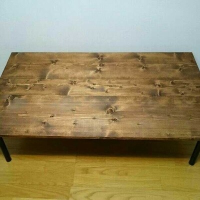 【天然無垢材】アイアン脚　ローテーブル Interior G-S-S[2570]