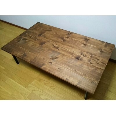 【天然無垢材】アイアン脚　ローテーブル Interior G-S-S[2570]