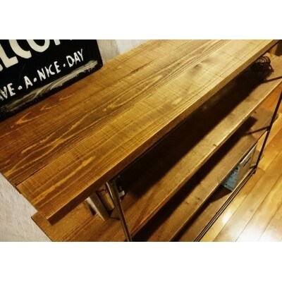 【天然無垢材】アイアンフレームシェルフ　Interior G-S-S[2382]