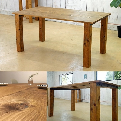 【天然無垢材】長方形ダイニングテーブル　Interior G-S-S[2386]