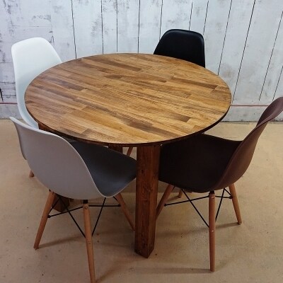 【天然無垢材】丸型ダイニングテーブル　Interior G-S-S[2376]