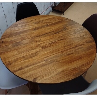 【天然無垢材】丸型ダイニングテーブル　Interior G-S-S[2376]